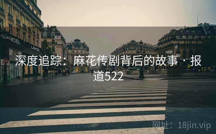 深度追踪：麻花传剧背后的故事 · 报道522